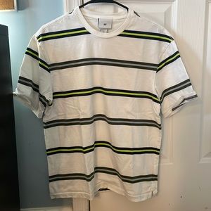 S Men’s White H&M Striped T-Shirt